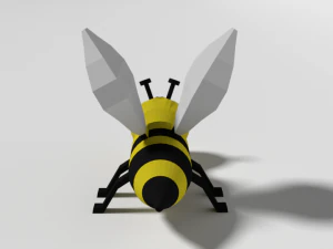 low poly cartoon bee toy 3D Model