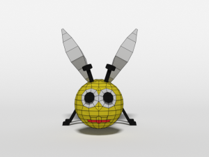 low poly cartoon bee toy 3D 모델