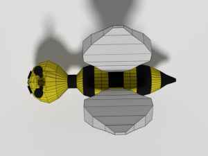 low poly cartoon bee toy 3D 모델