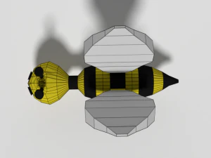 low poly cartoon bee toy 3D Model