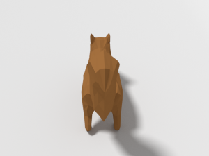 low poly cartoon squirrel 3D मॉडल