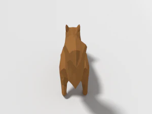 low poly cartoon squirrel 3D Model