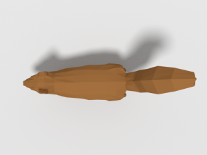 low poly cartoon squirrel 3D मॉडल