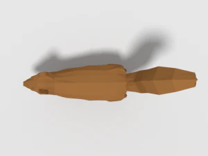 low poly cartoon squirrel 3D Model