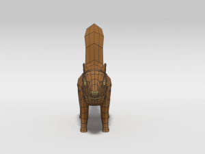 low poly cartoon squirrel 3D मॉडल