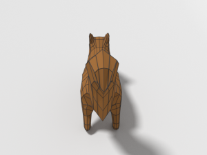 low poly cartoon squirrel 3D मॉडल