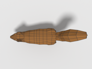 low poly cartoon squirrel 3D मॉडल