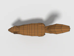 low poly cartoon squirrel 3D Model