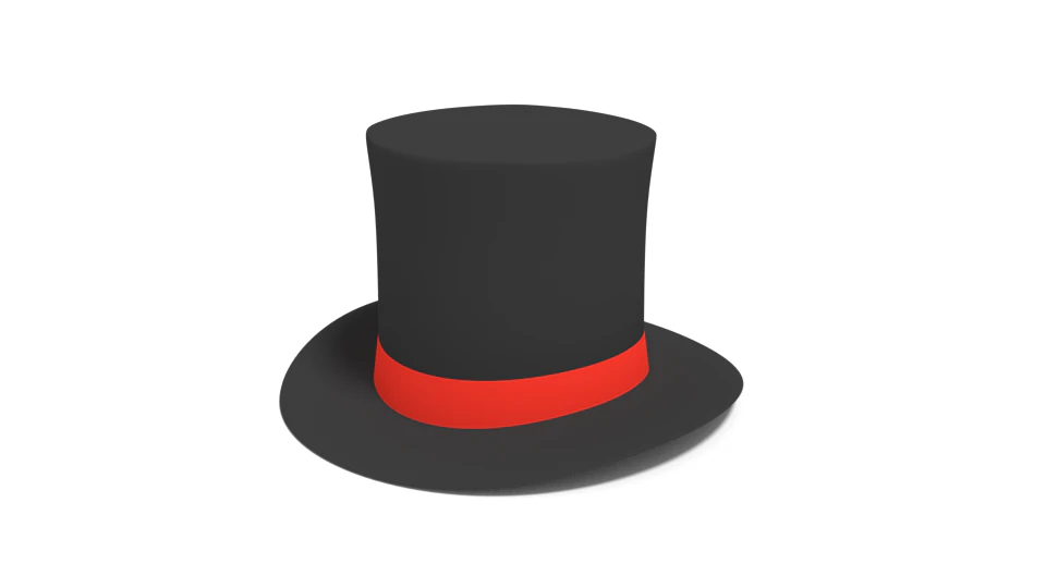 cartoon top hat 3D Model .c4d .max .obj .3ds .fbx .stl .blend