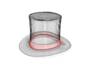 cartoon top hat 3D Model