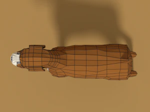 low poly cartoon boxer dog 3D Model