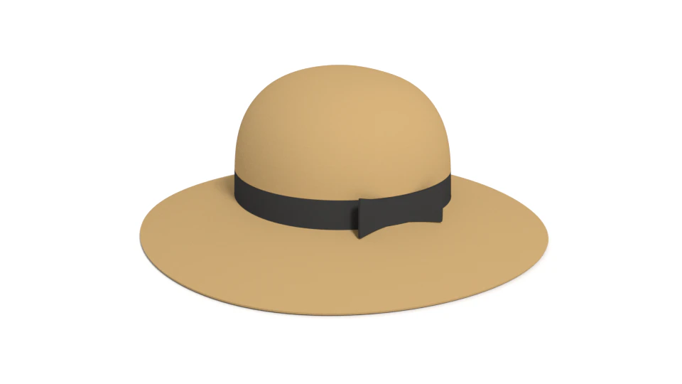 cartoon woman hat 3D Model .c4d .max .obj .3ds .fbx .stl .blend