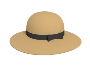 cartoon woman hat 3D Model