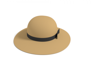 cartoon woman hat Modelo 3D