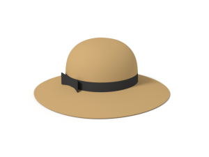 cartoon woman hat Modelo 3D