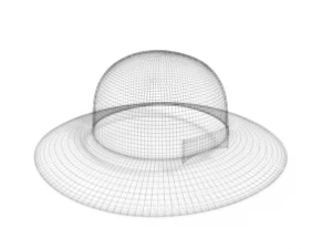 cartoon woman hat 3D Model