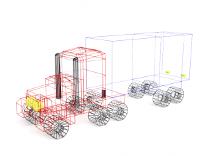 low poly cartoon truck toy 3D Model