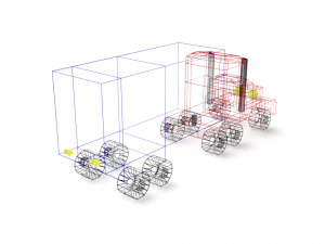 low poly cartoon truck toy 3D Model