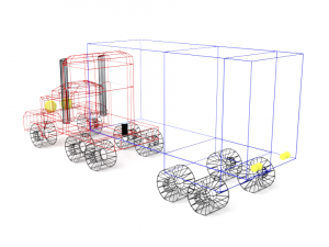 low poly cartoon truck toy 3D Model
