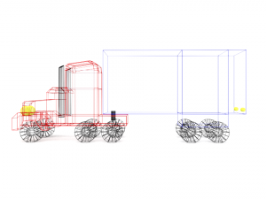 low poly cartoon truck toy 3D Model