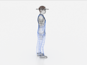 low poly farmer man 3D Model