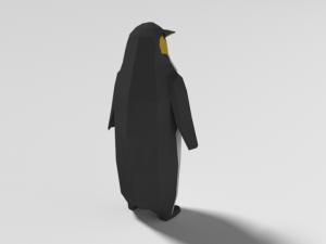 low poly cartoon penguin 3D 모델