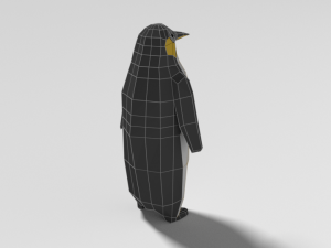 low poly cartoon penguin 3D 모델