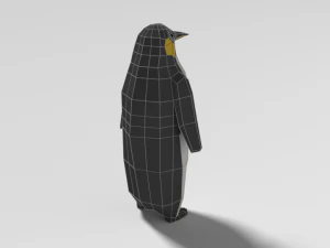 low poly cartoon penguin 3D Model