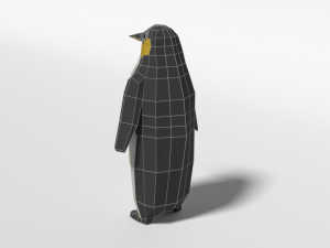 low poly cartoon penguin 3D 모델