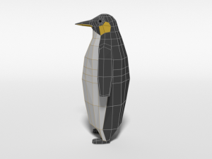 low poly cartoon penguin 3D 모델