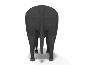 low poly cartoon bull 3D Model