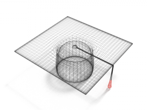 low poly cartoon graduation hat 3D Model