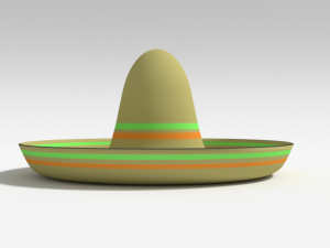 cartoon mexican sombrero hat 3Dモデル