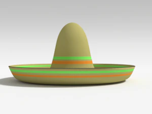 cartoon mexican sombrero hat 3D Model