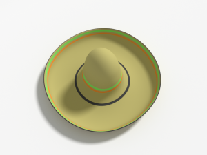cartoon mexican sombrero hat 3Dモデル
