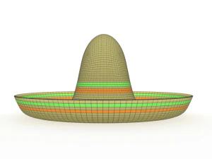 cartoon mexican sombrero hat 3D Model