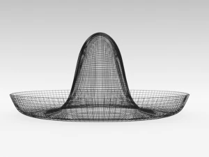 cartoon mexican sombrero hat 3D Model