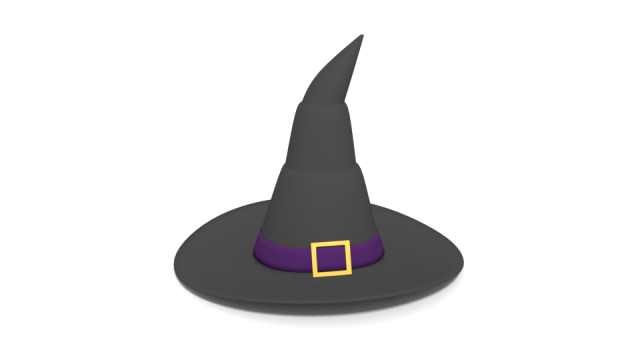 cartoon witch hat 3D-Modell .c4d .max .obj .3ds .fbx .stl .blend 