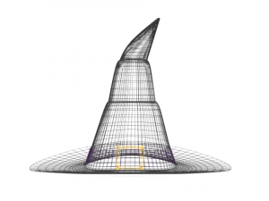 cartoon witch hat 3D-Modell