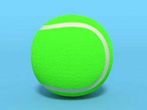 pallina da tennis a basso contenuto di poli cartone animato Modello 3D