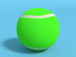 low poly cartoon tennis ball 3D Model