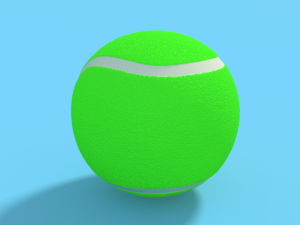 low poly cartoon tennis ball Modèle 3D