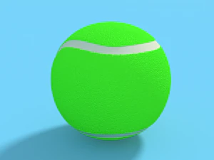 low poly cartoon tennis ball 3D Model