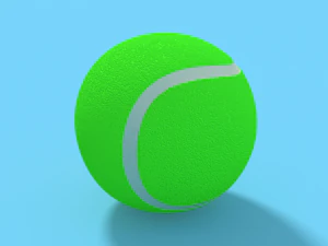 low poly cartoon tennis ball 3D Model