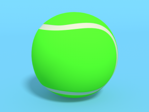 low poly cartoon tennis ball Modèle 3D