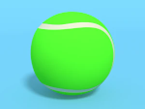 low poly cartoon tennis ball 3D Model