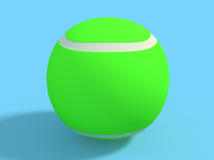 low poly cartoon tennis ball Modèle 3D
