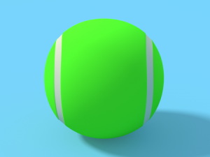 low poly cartoon tennis ball Modèle 3D