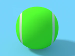 low poly cartoon tennis ball 3D Model