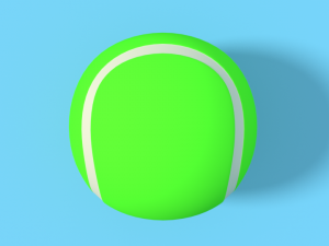 low poly cartoon tennis ball Modèle 3D